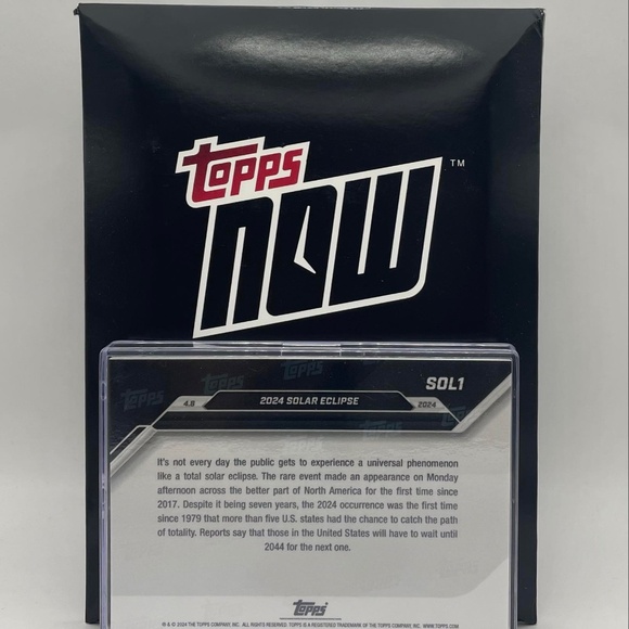 (LOT of 5) 2024 TOPPS NOW Solar Eclipse 1st Total Eclipse Since 2017 #SOL1 (QTY) - Picture 2 of 3